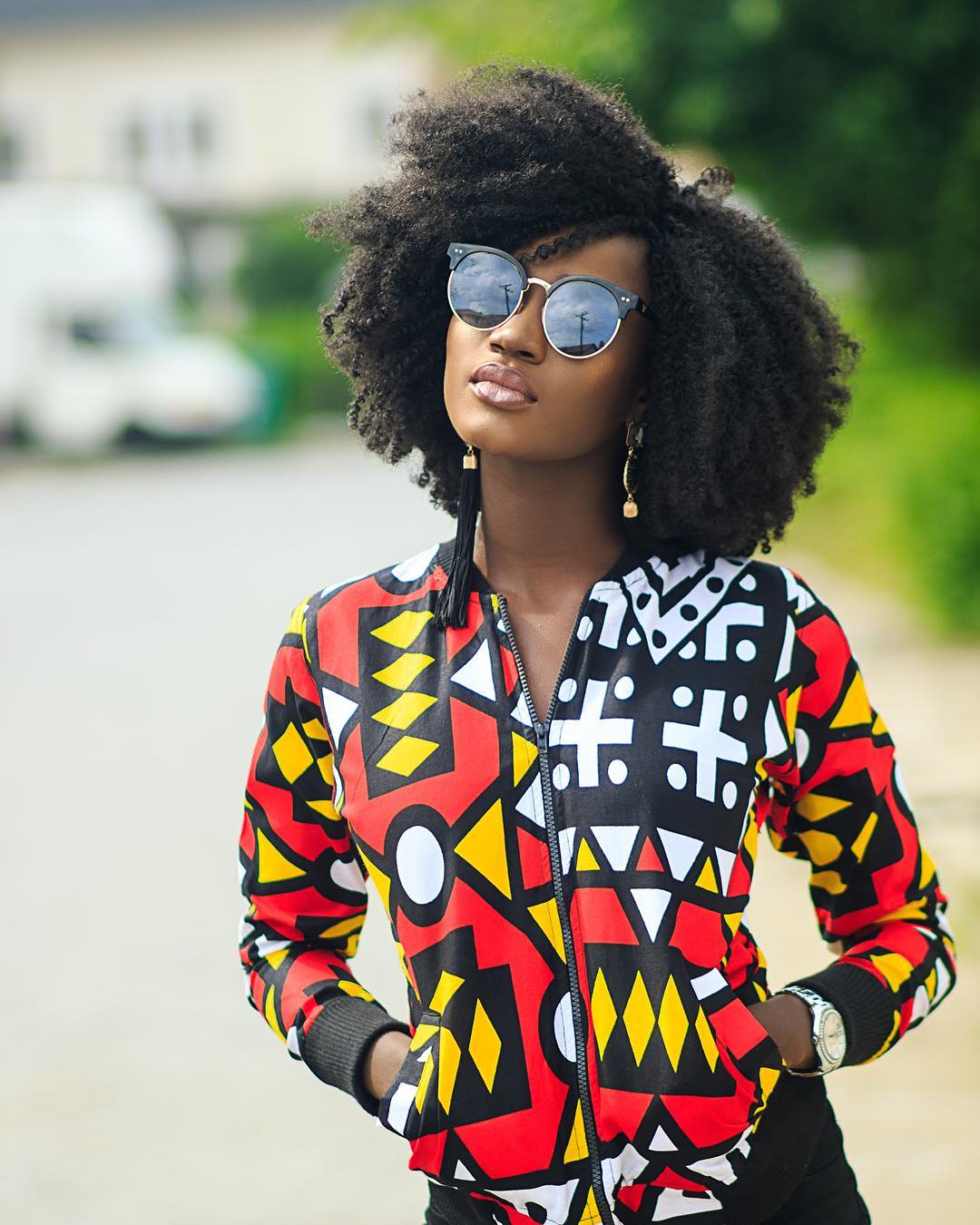 Women's Kenterised African Print Bomber Jacket – GAVASTIE