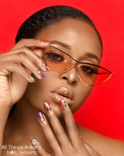 Alternative view of Aderonke - All Things Ankara Nail Wraps