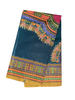 Green Dashiki Ankara African Print Fabric 6 Yards