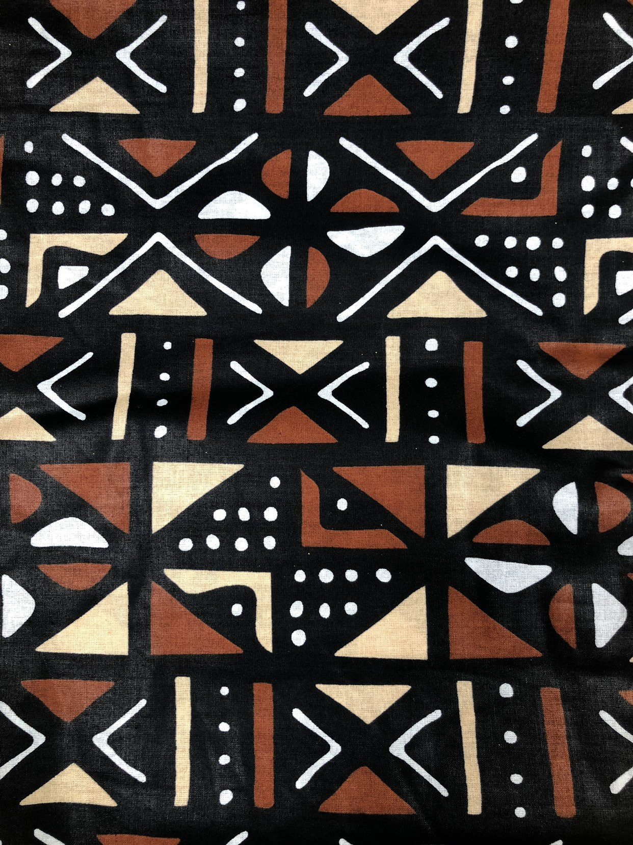 Wholesale Brown Tan Black White Mud Cloth Ankara African Print Fabric 6 ...