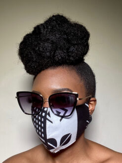 Black White Fini N Goloni Mud Cloth Bogolan Bogolanfini Ankara African Print Face Mask
