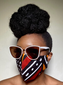 Black White Brown Mustard Mud Cloth Bogolan Bogolanfini Ankara African Print Face Mask