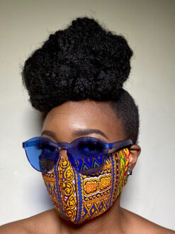 Red Black White Yellow Blue Green Dashiki Angelina Ya Mado Miriam Makeba Ankara African Print Face Mask - Image 3