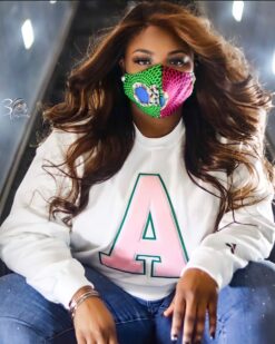 Sippin Pretty Pink Green Black Brown Blue Target Nsu Bura Ankara African Print Drinking Face Mask With A Straw Hole