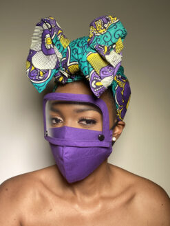 Plain Purple Face Mask with Detachable Eye Shield