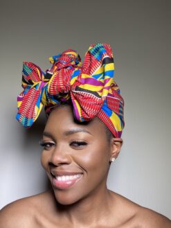 Yellow Kente Ankara African Print Headwrap