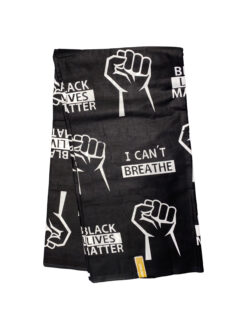Black Black Lives Matter I Can't Breathe Fist Up Ankara African Print Fabric 6 Yards