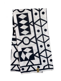 White Black Samacaca Samakaka Angola Ankara African Print Fabric 6 Yards