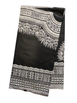 Black White Dashiki Ankara African Print Fabric 6 Yards