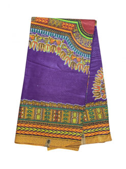 Purple Dashiki Ankara African Print Fabric 6 Yards