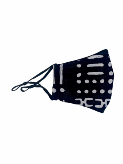 Black White Mud Cloth Ankara African Print Face Mask