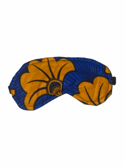 Blue Orange Black Flowers Floral Jubilee Ankara African Print Sleeping Mask