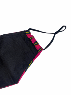 Pink Black Yellow Lips Ankara African Print Neck Pillow Hoodie Travel Set - Image 20