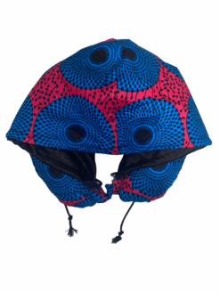 Pink Blue Black Target Record Nsu Bura Ankara African Print Neck Pillow Hoodie