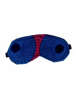 Pink Blue Black Target Record Nsu Bura Ankara African Print Sleeping Mask