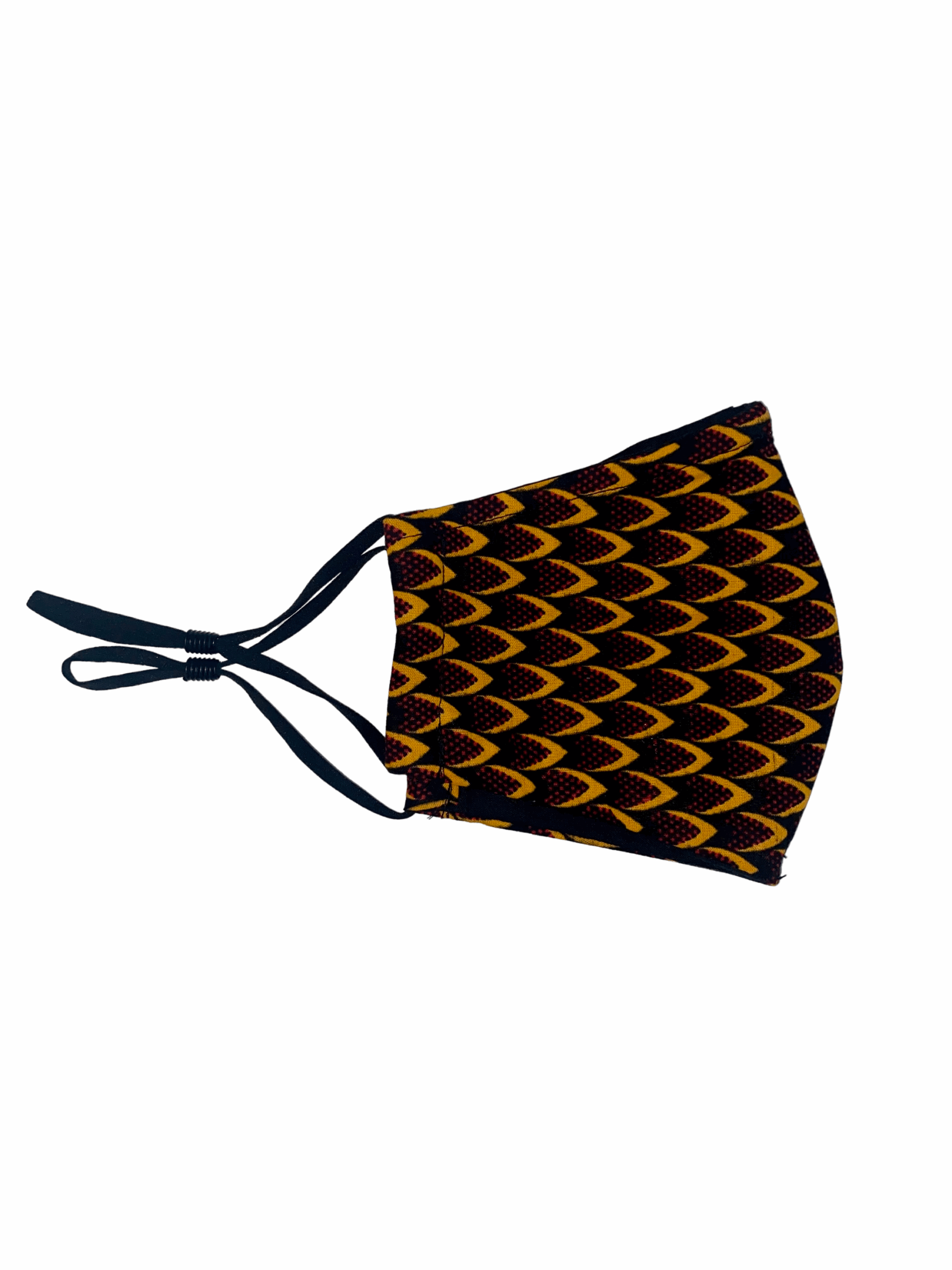 Red Black Fish Scales Ankara African Print Neck Pillow Hoodie Travel Set - Image 17