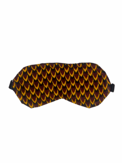 Red Black Fish Scales Ankara African Print Sleeping Mask