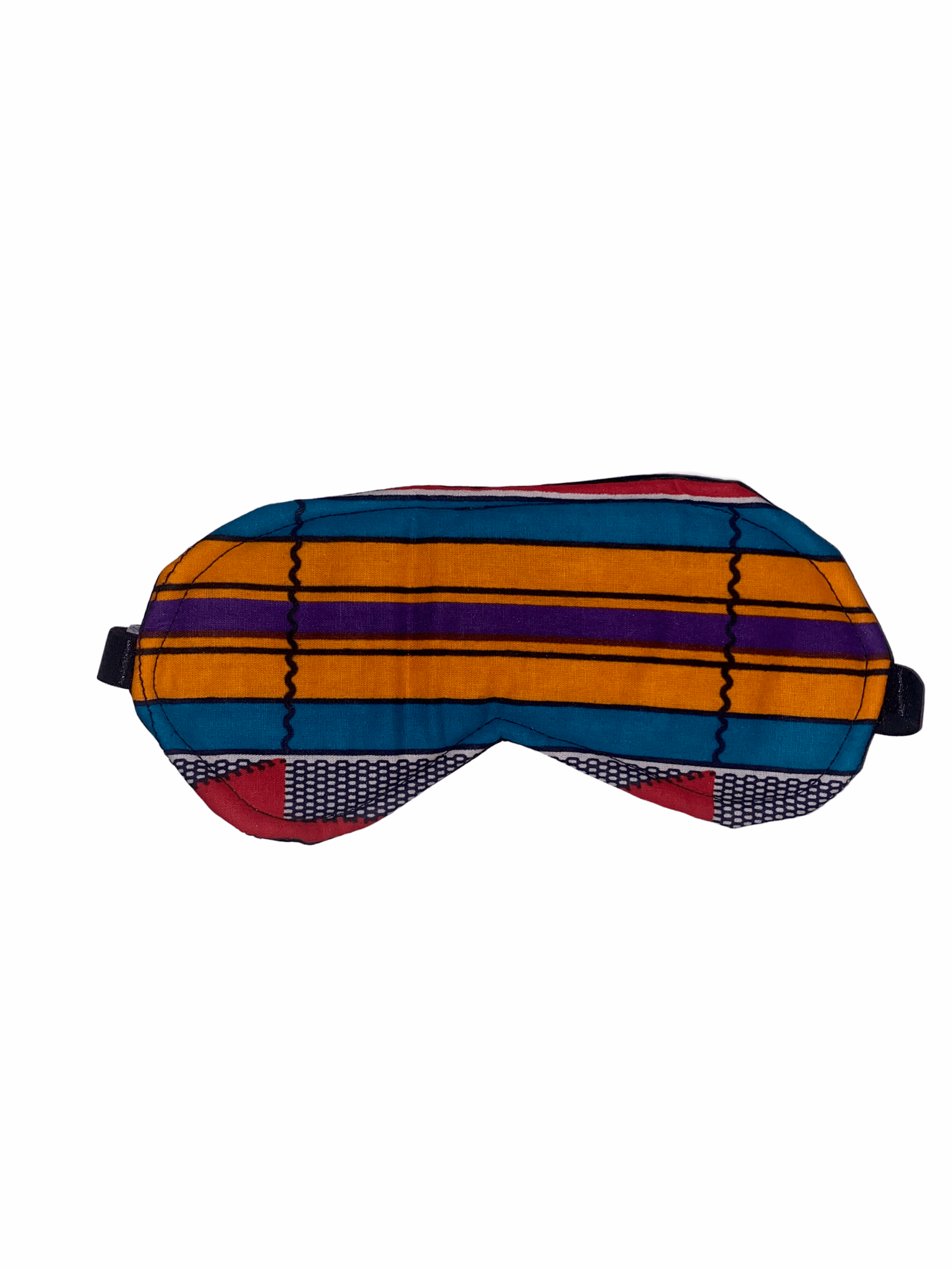 Red Orange Blue Purple Black White Kente Ankara African Print Sleeping Mask