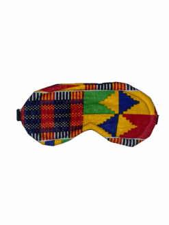 Yellow Red Green Blue Black White Kente Ankara African Print Sleeping Mask