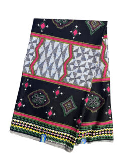 Black Pink Yellow Green Blue Blocks Atoghu Toghu Bamenda Bamileke Cameroon Ankara African Print Fabric 6 Yards