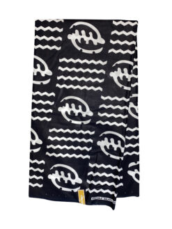Black White Gye Nyame Adinkra Zig Zag Ankara African Print Fabric 6 Yards