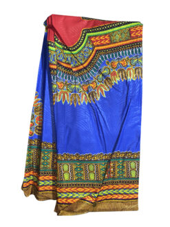 Blue Dashiki Ankara African Print Fabric 6 Yards