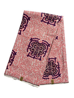 Pink Purple Black White Multi Tortoise Ankara African Print Fabric 6 Yards