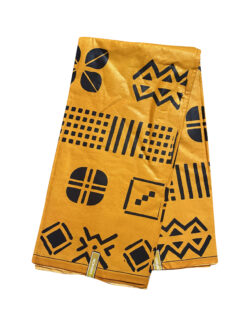 Brown Black Sungum Mud Cloth Ankara African Print Fabric 6 Yards