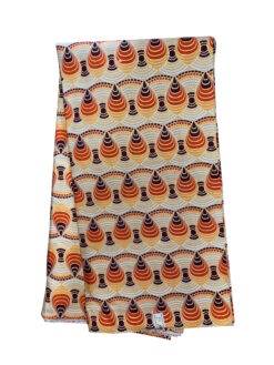 Brown Tan Orange Gold Cocoon Ankara African Print Fabric 6 Yards