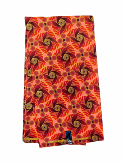 Red Pink Burgundy Gold Eye of the Storm Glitter Ankara African Print Fabric 6 Yards