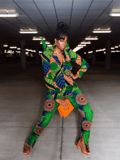 Spike Nee Ankara African Print Suit Blazer And Pants