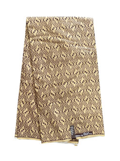 Brown Tan Pointed Dib Nib African Ankara Print Fabric 6 Yards