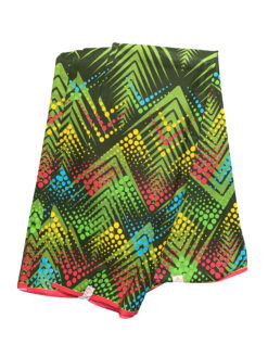 Green Red Yellow Blue Dippin Dots African Ankara Print Fabric 6 Yards