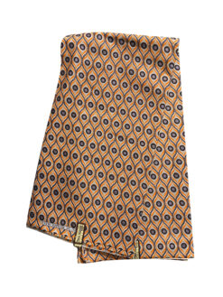 Orange Dark Blue Purple White Opened Pockets Glitter Ankara African Print Fabric 6 Yards