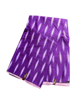 Purple Black Centipedes African Ankara Print Fabric 6 Yards