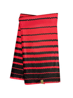 Red Black Ziggy Ankara African Print Fabric 6 Yards