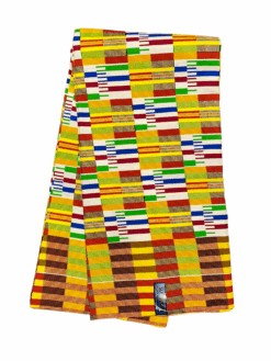 Yellow White Red Blue Green Black Gold Plug Glitter Kente Ankara African Prints Fabric 6 Yards
