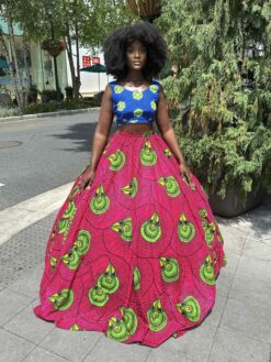 Alternative view of Obaapa Crop Top Skirt Ball Gown Ankara African Print Set