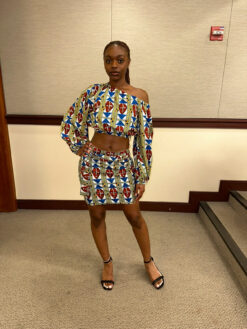 Gelede Crop Top Skirt Ankara African Print Set