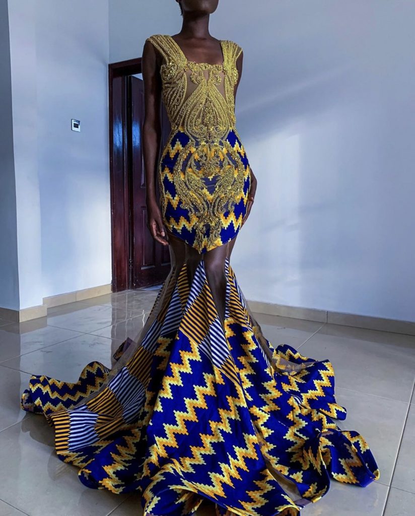 Gown: Toni Bolanle Iddrisu in a Mimmy Yeboah Gown – All Things Ankara