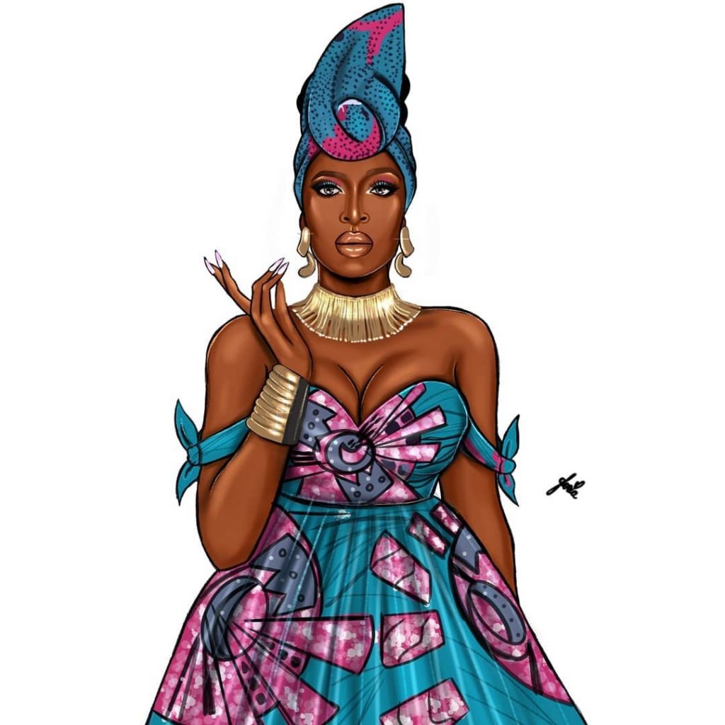 Illustration African Queens (Part 2) by Gloria William featuring Ronke