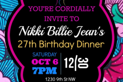 27th Birthday-My Birthday Dinner at 1230 DC in a Nikki Billie Jean Pretty in Pink 2 Piece Suit, Short Sleeve Blazer & Wide Leg Pants 1
